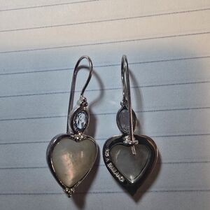 Elegant Silver Heart Earrings